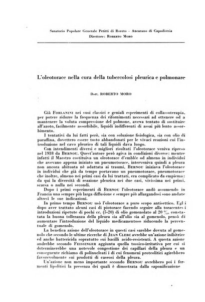 Rivista di patologia e clinica della tubercolosi organo ufficiale della Società italiana fascista di studi scientifici sulla tubercolosi