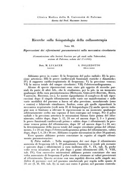 Rivista di patologia e clinica della tubercolosi organo ufficiale della Società italiana fascista di studi scientifici sulla tubercolosi