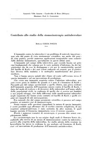 Rivista di patologia e clinica della tubercolosi organo ufficiale della Società italiana fascista di studi scientifici sulla tubercolosi