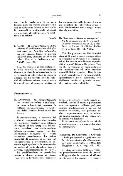 Rivista di patologia e clinica della tubercolosi organo ufficiale della Società italiana fascista di studi scientifici sulla tubercolosi