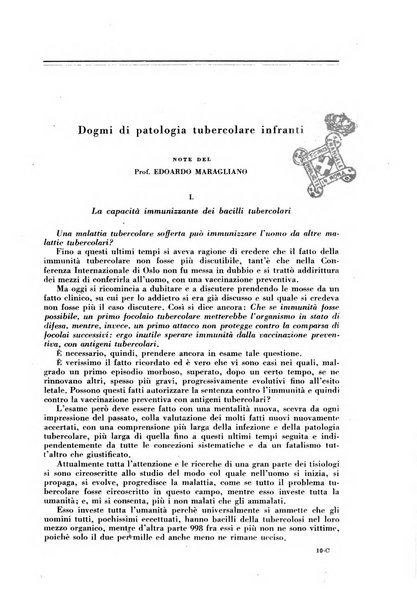 Rivista di patologia e clinica della tubercolosi organo ufficiale della Società italiana fascista di studi scientifici sulla tubercolosi