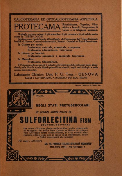 Rivista di patologia e clinica della tubercolosi organo ufficiale della Società italiana fascista di studi scientifici sulla tubercolosi