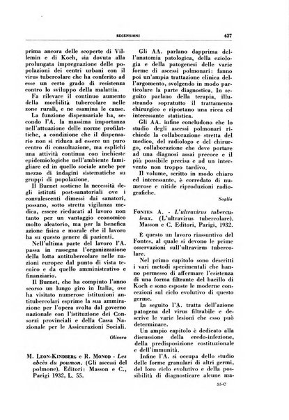 Rivista di patologia e clinica della tubercolosi organo ufficiale della Società italiana fascista di studi scientifici sulla tubercolosi