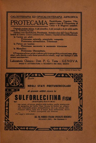 Rivista di patologia e clinica della tubercolosi organo ufficiale della Società italiana fascista di studi scientifici sulla tubercolosi