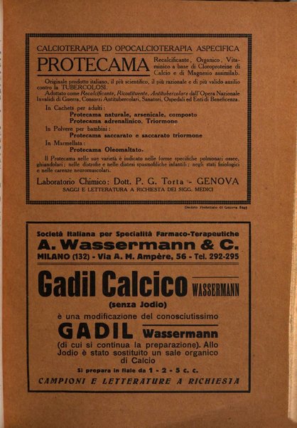 Rivista di patologia e clinica della tubercolosi organo ufficiale della Società italiana fascista di studi scientifici sulla tubercolosi