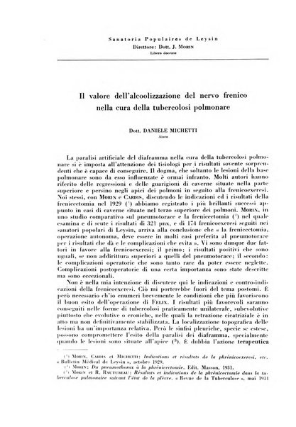 Rivista di patologia e clinica della tubercolosi organo ufficiale della Società italiana fascista di studi scientifici sulla tubercolosi