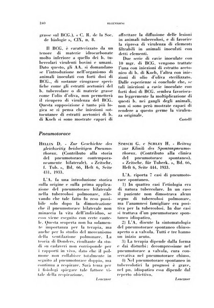 Rivista di patologia e clinica della tubercolosi organo ufficiale della Società italiana fascista di studi scientifici sulla tubercolosi