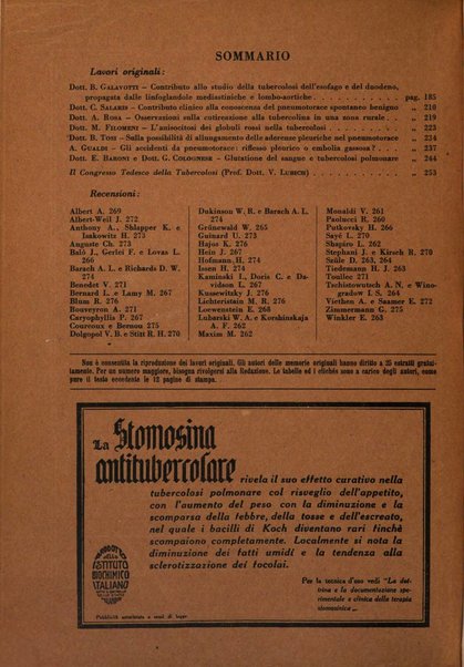 Rivista di patologia e clinica della tubercolosi organo ufficiale della Società italiana fascista di studi scientifici sulla tubercolosi