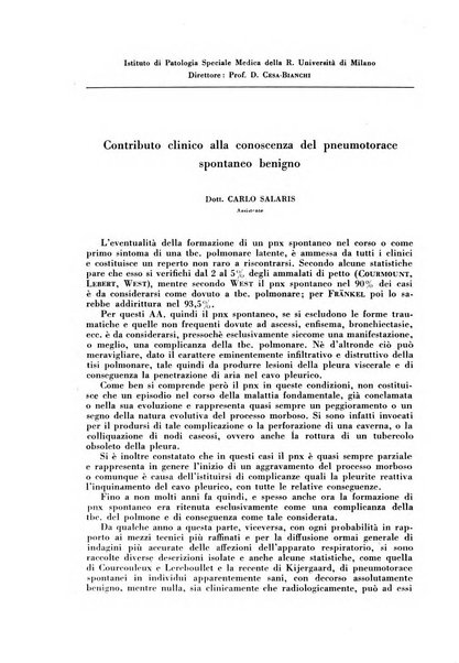 Rivista di patologia e clinica della tubercolosi organo ufficiale della Società italiana fascista di studi scientifici sulla tubercolosi