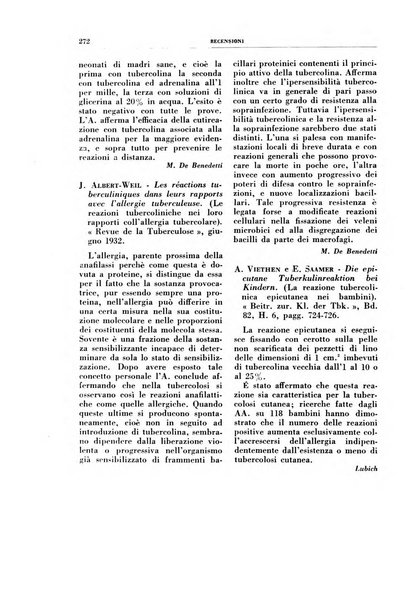 Rivista di patologia e clinica della tubercolosi organo ufficiale della Società italiana fascista di studi scientifici sulla tubercolosi