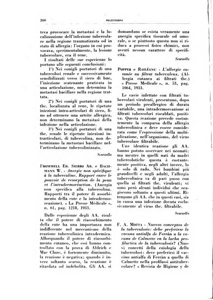 Rivista di patologia e clinica della tubercolosi organo ufficiale della Società italiana fascista di studi scientifici sulla tubercolosi