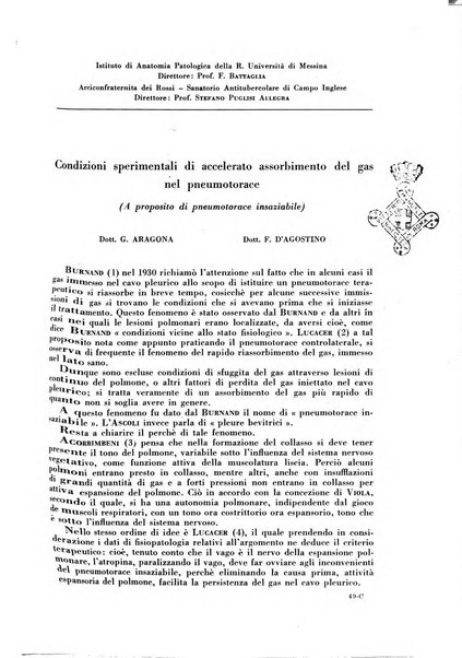 Rivista di patologia e clinica della tubercolosi organo ufficiale della Società italiana fascista di studi scientifici sulla tubercolosi