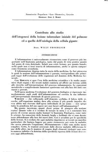 Rivista di patologia e clinica della tubercolosi organo ufficiale della Società italiana fascista di studi scientifici sulla tubercolosi