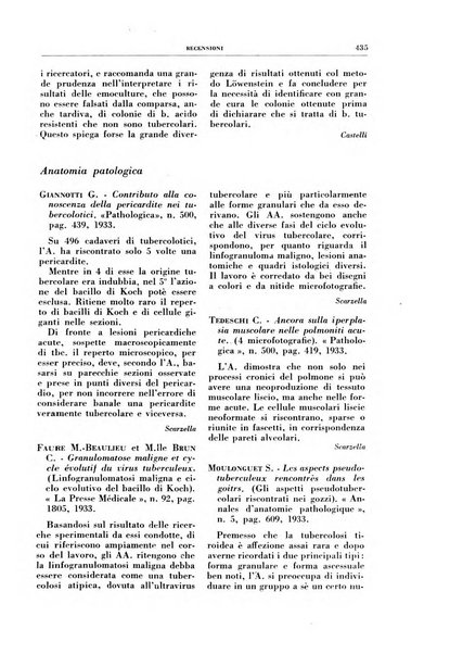 Rivista di patologia e clinica della tubercolosi organo ufficiale della Società italiana fascista di studi scientifici sulla tubercolosi