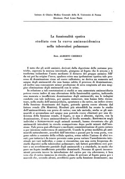 Rivista di patologia e clinica della tubercolosi organo ufficiale della Società italiana fascista di studi scientifici sulla tubercolosi