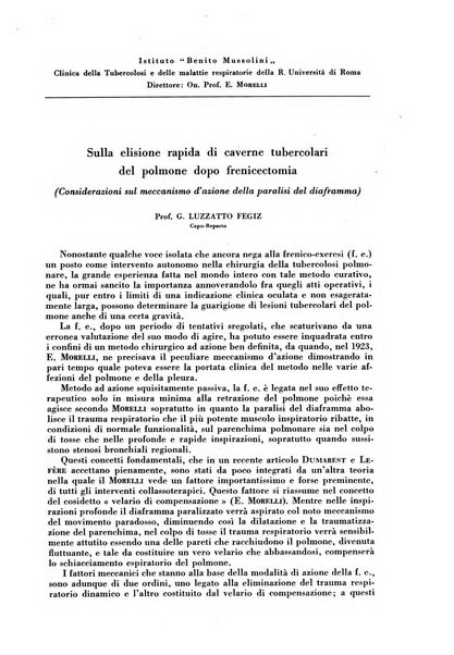 Rivista di patologia e clinica della tubercolosi organo ufficiale della Società italiana fascista di studi scientifici sulla tubercolosi