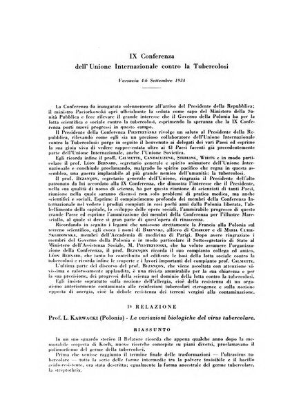 Rivista di patologia e clinica della tubercolosi organo ufficiale della Società italiana fascista di studi scientifici sulla tubercolosi