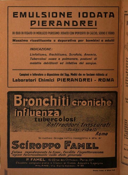 Rivista di patologia e clinica della tubercolosi organo ufficiale della Società italiana fascista di studi scientifici sulla tubercolosi