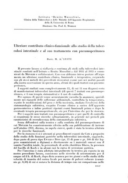 Rivista di patologia e clinica della tubercolosi organo ufficiale della Società italiana fascista di studi scientifici sulla tubercolosi