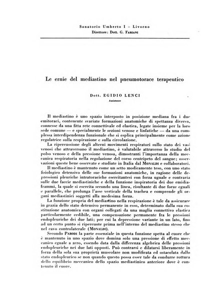 Rivista di patologia e clinica della tubercolosi organo ufficiale della Società italiana fascista di studi scientifici sulla tubercolosi