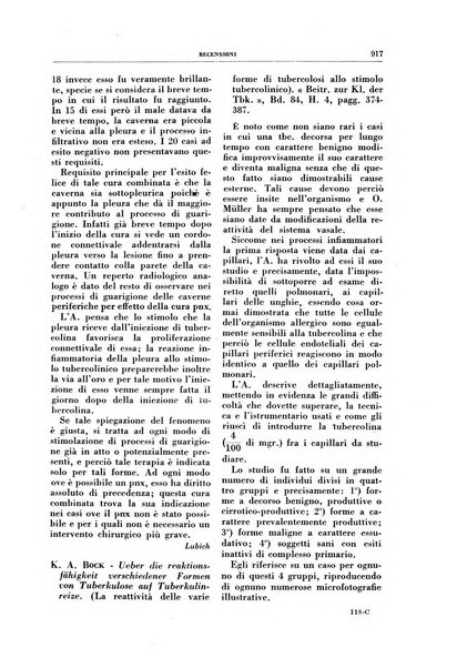 Rivista di patologia e clinica della tubercolosi organo ufficiale della Società italiana fascista di studi scientifici sulla tubercolosi