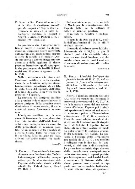 Rivista di patologia e clinica della tubercolosi organo ufficiale della Società italiana fascista di studi scientifici sulla tubercolosi