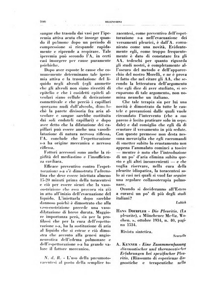 Rivista di patologia e clinica della tubercolosi organo ufficiale della Società italiana fascista di studi scientifici sulla tubercolosi