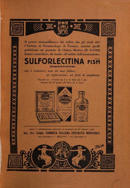 Rivista di patologia e clinica della tubercolosi organo ufficiale della Società italiana fascista di studi scientifici sulla tubercolosi