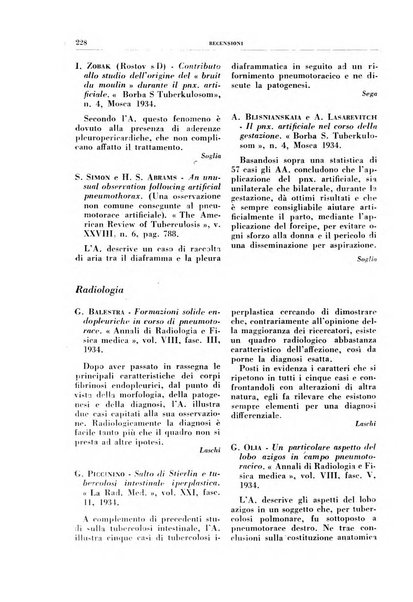 Rivista di patologia e clinica della tubercolosi organo ufficiale della Società italiana fascista di studi scientifici sulla tubercolosi