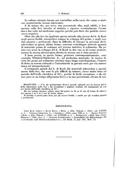 Rivista di patologia e clinica della tubercolosi organo ufficiale della Società italiana fascista di studi scientifici sulla tubercolosi