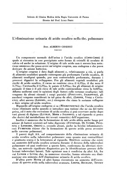 Rivista di patologia e clinica della tubercolosi organo ufficiale della Società italiana fascista di studi scientifici sulla tubercolosi