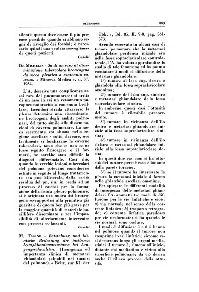 Rivista di patologia e clinica della tubercolosi organo ufficiale della Società italiana fascista di studi scientifici sulla tubercolosi