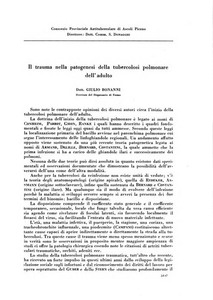 Rivista di patologia e clinica della tubercolosi organo ufficiale della Società italiana fascista di studi scientifici sulla tubercolosi