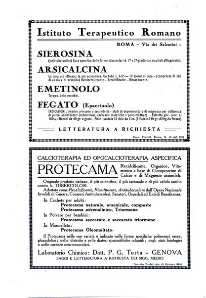 Rivista di patologia e clinica della tubercolosi organo ufficiale della Società italiana fascista di studi scientifici sulla tubercolosi