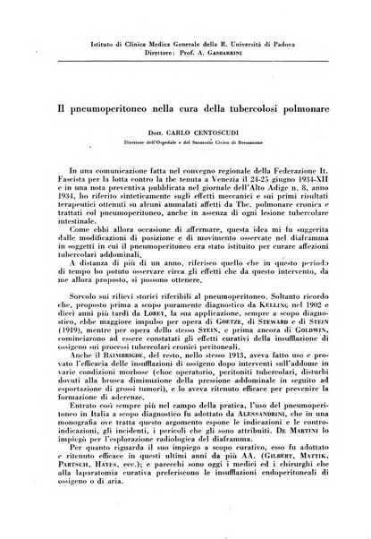 Rivista di patologia e clinica della tubercolosi organo ufficiale della Società italiana fascista di studi scientifici sulla tubercolosi