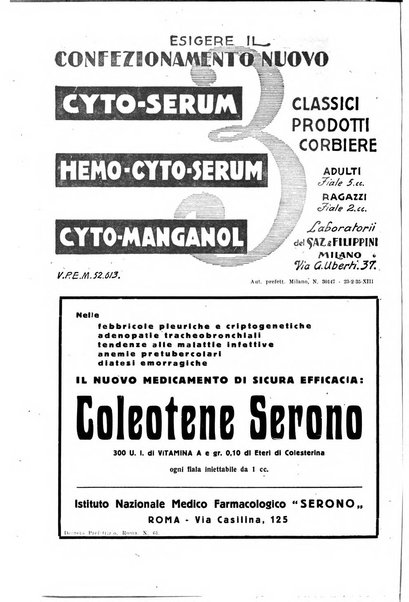 Rivista di patologia e clinica della tubercolosi organo ufficiale della Società italiana fascista di studi scientifici sulla tubercolosi