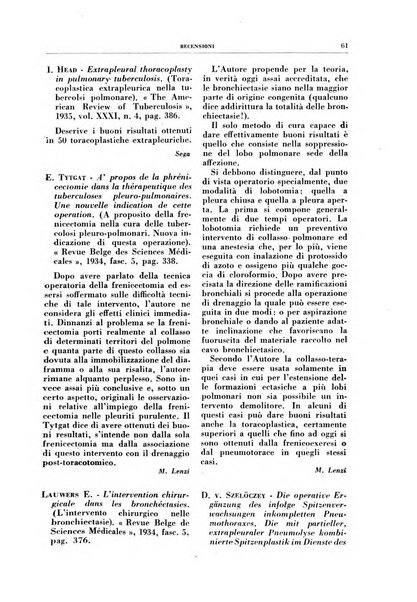 Rivista di patologia e clinica della tubercolosi organo ufficiale della Società italiana fascista di studi scientifici sulla tubercolosi