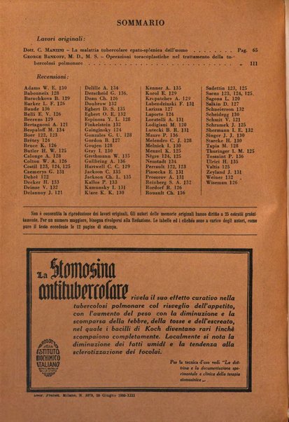 Rivista di patologia e clinica della tubercolosi organo ufficiale della Società italiana fascista di studi scientifici sulla tubercolosi