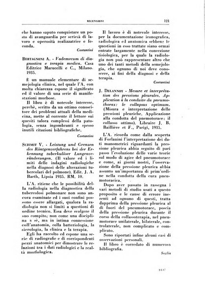 Rivista di patologia e clinica della tubercolosi organo ufficiale della Società italiana fascista di studi scientifici sulla tubercolosi