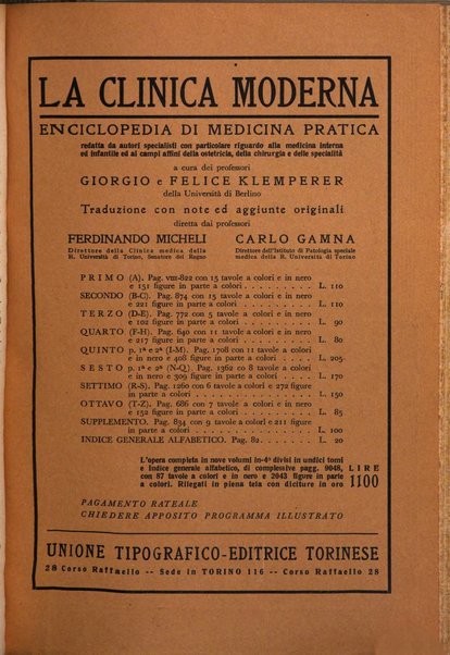 Rivista di patologia e clinica della tubercolosi organo ufficiale della Società italiana fascista di studi scientifici sulla tubercolosi