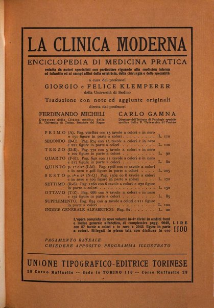 Rivista di patologia e clinica della tubercolosi organo ufficiale della Società italiana fascista di studi scientifici sulla tubercolosi