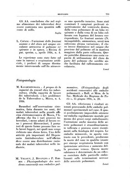 Rivista di patologia e clinica della tubercolosi organo ufficiale della Società italiana fascista di studi scientifici sulla tubercolosi