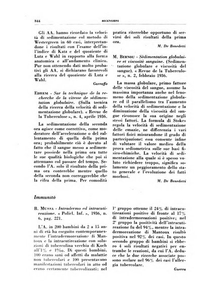 Rivista di patologia e clinica della tubercolosi organo ufficiale della Società italiana fascista di studi scientifici sulla tubercolosi