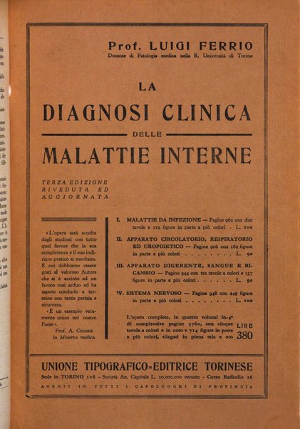 Rivista di patologia e clinica della tubercolosi organo ufficiale della Società italiana fascista di studi scientifici sulla tubercolosi