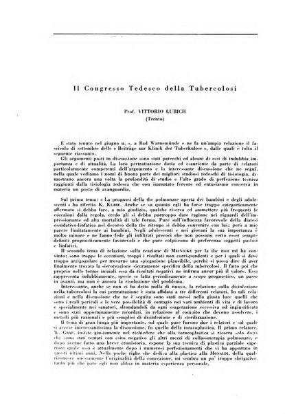 Rivista di patologia e clinica della tubercolosi organo ufficiale della Società italiana fascista di studi scientifici sulla tubercolosi