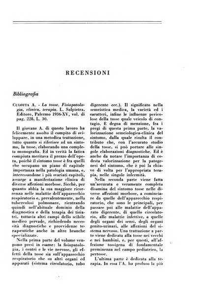 Rivista di patologia e clinica della tubercolosi organo ufficiale della Società italiana fascista di studi scientifici sulla tubercolosi