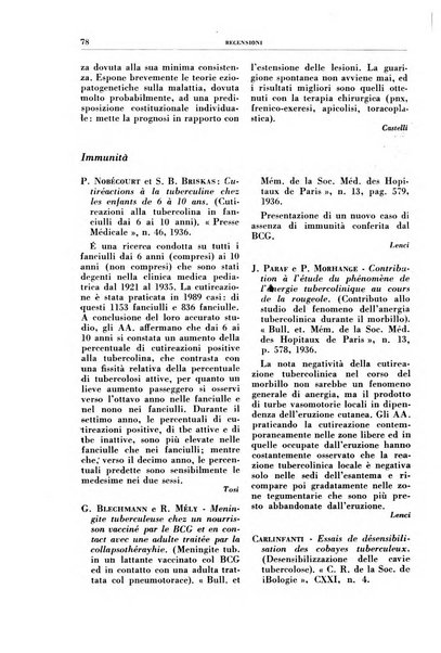 Rivista di patologia e clinica della tubercolosi organo ufficiale della Società italiana fascista di studi scientifici sulla tubercolosi