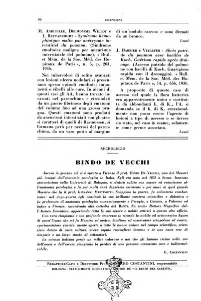 Rivista di patologia e clinica della tubercolosi organo ufficiale della Società italiana fascista di studi scientifici sulla tubercolosi