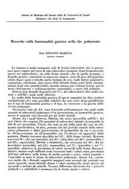 Rivista di patologia e clinica della tubercolosi organo ufficiale della Società italiana fascista di studi scientifici sulla tubercolosi