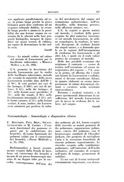 Rivista di patologia e clinica della tubercolosi organo ufficiale della Società italiana fascista di studi scientifici sulla tubercolosi